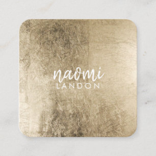 Elegant chic gold modern vierkant minimalistisch w vierkante visitekaartje