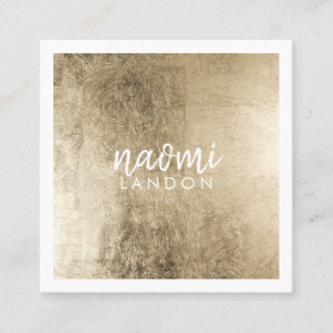 Elegant chic gold modern vierkant minimalistisch w vierkante visitekaartje