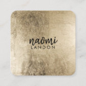 Elegant chic gold modern vierkant minimalistisch z vierkante visitekaartje (Voorkant)