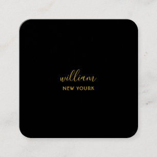 Elegant chic gold modern vierkant minimalistisch z vierkante visitekaartje