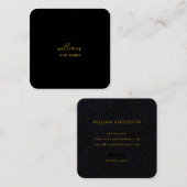 Elegant chic gold modern vierkant minimalistisch z vierkante visitekaartje (Voorkant / Achterkant)