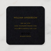 Elegant chic gold modern vierkant minimalistisch z vierkante visitekaartje (Achterkant)