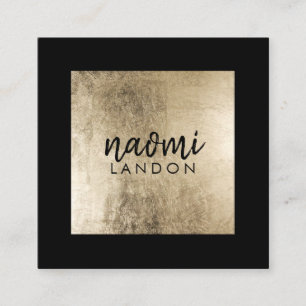 Elegant chic gold modern vierkant minimalistisch z vierkante visitekaartje
