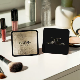 Elegant chic gold modern vierkant minimalistisch z vierkante visitekaartje