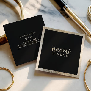Elegant chic gold modern vierkant minimalistisch z vierkante visitekaartje