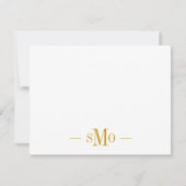 Elegant Chic Gold Monogram 3 Initialen Notitiekaartje (Voorkant)