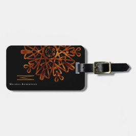 Elegant Chic Gold  Monogrammen Bagagelabel