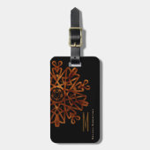 Elegant Chic Gold Monogrammen Bagagelabel (Voorkant verticaal)