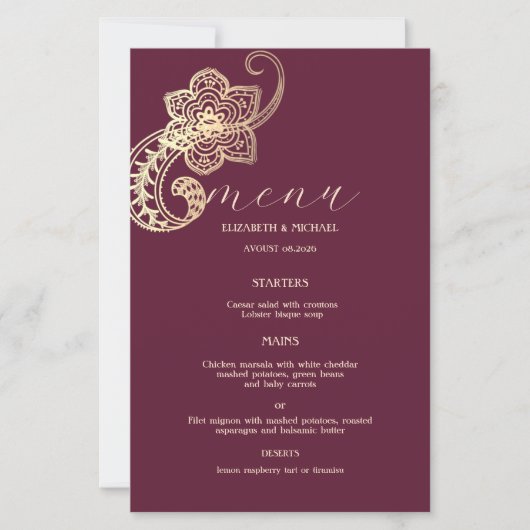 Elegant Chic Gold Paisley (Voorkant)