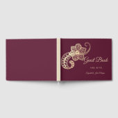 Elegant Chic Gold Paisley Guest Book Gastenboek (Volledig)
