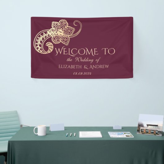 Elegant Chic Gold Paisley Spandoek (Beurs)