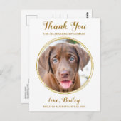 Elegant Chic Gold Pet Dog Weddenschap Hartelijk da Briefkaart (Voorkant / Achterkant)