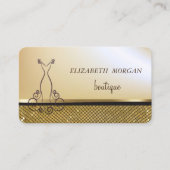 Elegant Chic Gold, Shimmering Gold-sequins, Dress Visitekaartje (Voorkant)