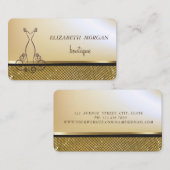 Elegant Chic Gold, Shimmering Gold-sequins, Dress Visitekaartje (Voorkant / Achterkant)