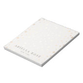 Elegant Chic Gold Stars Pattern Notitieblok (Linkerzijde)