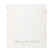 Elegant Chic Gold Stars Pattern Notitieblok (Voorkant)