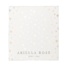 Elegant Chic Gold Stars Pattern Notitieblok