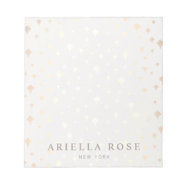 Elegant Chic Gold Stars Pattern Notitieblok