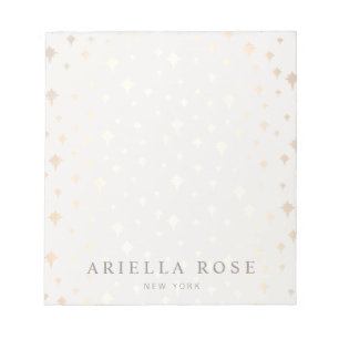 Elegant Chic Gold Stars Pattern Notitieblok