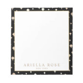 Elegant Chic Gold Stars Pattern Notitieblok (Voorkant)