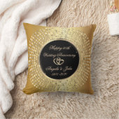 Elegant Chic Gold Stippen 50th Wedding Jubileum Kussen (Deken)