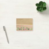 Elegant Chic Gold Stripe, Waterverf Cactus Post-it® Notes (Kantoor)