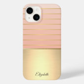 Elegant Chic Gold Striped Case-Mate iPhone Case (Achterkant)