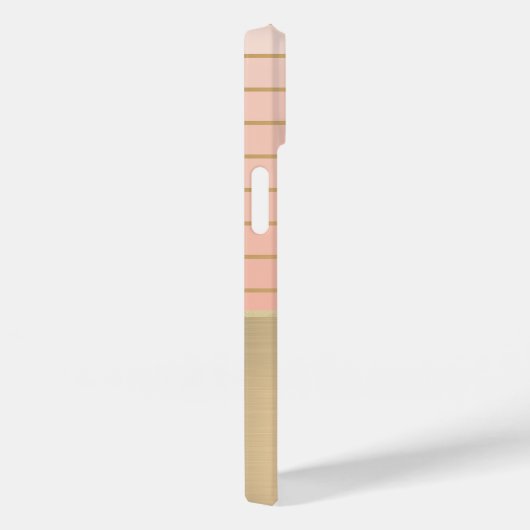 Elegant Chic Gold Striped Case-Mate iPhone Case (Achterkant / Rechts)