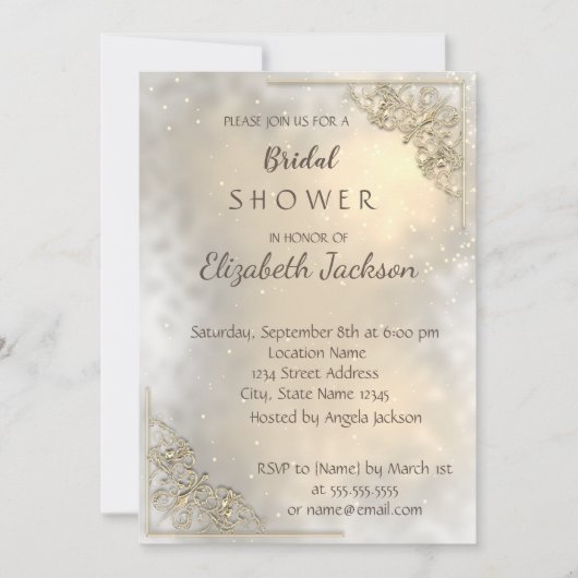 Elegant Chic Gold Vrijgezellenfeest Kaart (Voorkant)