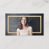 Elegant chic gold white afstuderen class foto's contactkaartje (Achterkant)
