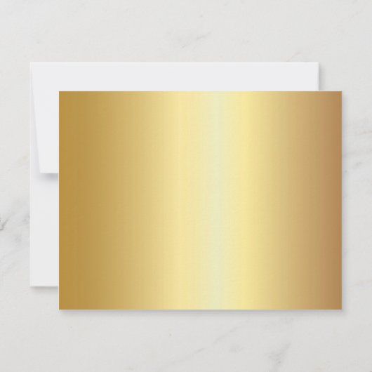 Elegant Chic Gold, zonnebloemen, repetitief diner Kaart (Achterkant)