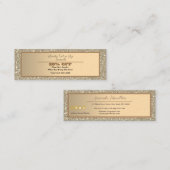 Elegant Chic Golden Foil Glittery Glam Discount Mini Visitekaartje (Voorkant / Achterkant)