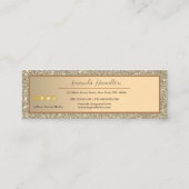 Elegant Chic Golden Foil Glittery Glam Discount Mini Visitekaartje (Achterkant)