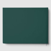Elegant Chic Golden Foliage Emerald Green Wedding Gastenboek (Achterkant)