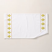 Elegant, Chic Golden Lis Flowers on White Bad Handdoek (Handdoek)