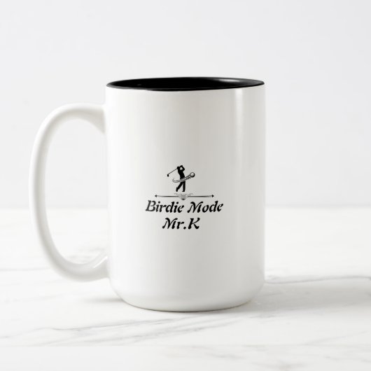 Elegant Chic Golf Two-Tone Coffee Mug gift 2026  Tweekleurige Koffiemok (Links)
