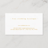 Elegant Chic Goud Lijst Girly Pink Floral Visitekaartje (Achterkant)