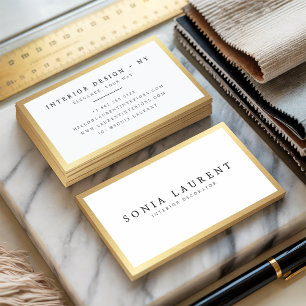 Elegant chic goud metallic lijst minimalistisch wi visitekaartje