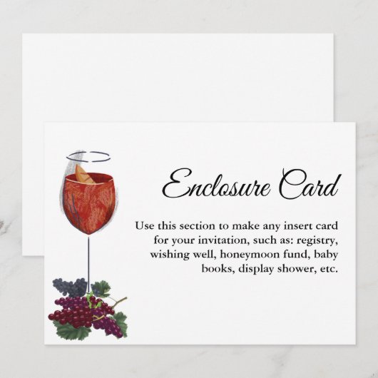 Elegant & Chic Goud vino voor geloften wijn bruids Kaart (Voorkant / Achterkant)