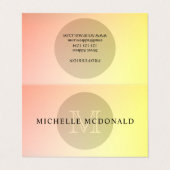 Elegant chic gradient loyaliteit visitekaartje (Buitenkant ongevouwen)