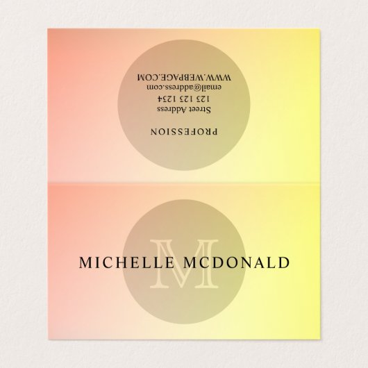 Elegant chic gradient loyaliteit visitekaartje (Buitenkant ongevouwen)
