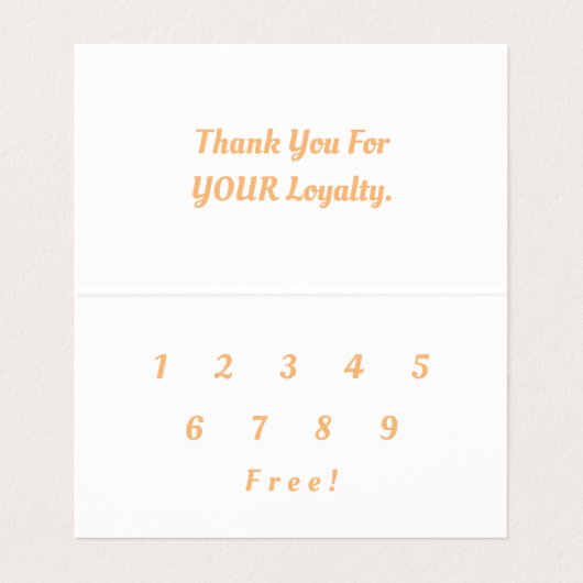 Elegant chic gradient loyaliteit visitekaartje (Binnenkant ongevouwen)