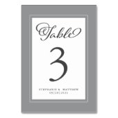 Elegant Chic Gray & White Wedding Reception Kaart (Achterkant)