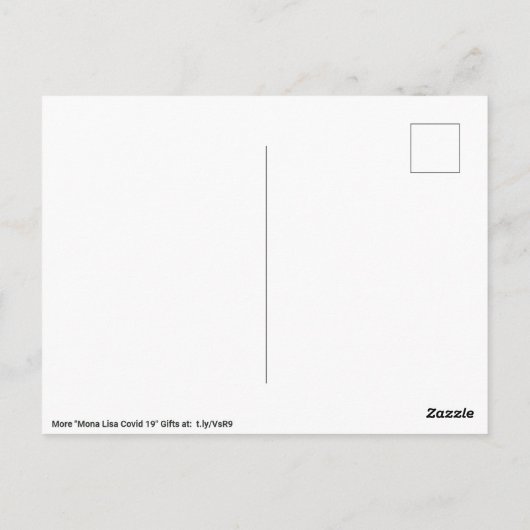 Elegant Chic Green Mona Lisa Covid 19 schilderijen Briefkaart (Achterkant)