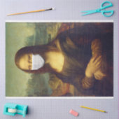 Elegant Chic Green Mona Lisa Covid 19 schilderijen Tissuepapier (Craft)