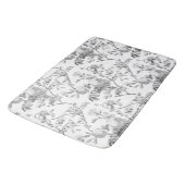Elegant Chic Grey Roos Floral Badmat (Gekanteld)