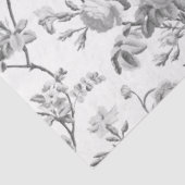Elegant Chic  Grey Roos Floral Tissuepapier (Detail)