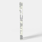 Elegant  Chic Grey White Horse Toile Case-Mate iPhone Case (Achterkant / Links)