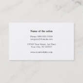 Elegant Chic Hair Stylist Appointcard Afsprakenkaartje (Achterkant)
