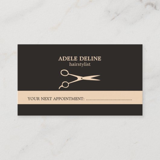 Elegant Chic Hair Stylist Appointcard Afsprakenkaartje (Voorkant)